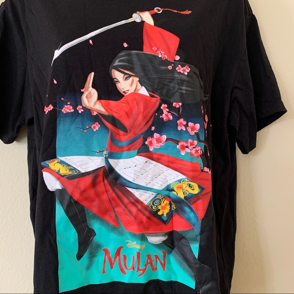 Disney Mulan Anime Print Short Sleeve T Shirt - Picture 3 of 6